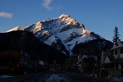 25C The Many Ridges Of Cascade Mountain Are Highlighted At Sunset From Banff In Winter